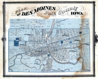 Des Moines, Iowa 1875 State Atlas